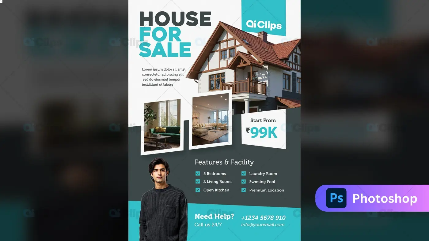 Luxury House Sale Real Estate Social Media Template