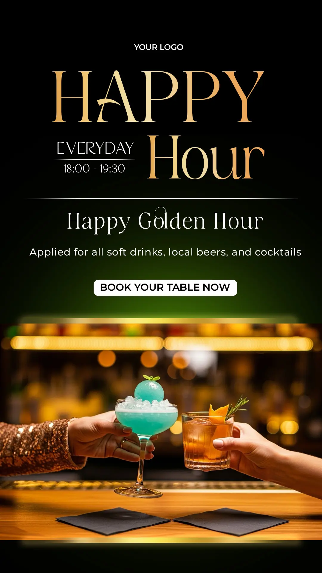 Luxury Happy Hour Promotion Template