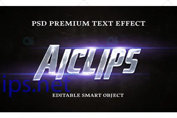 Metallic Silver Glow Text Effect PSD