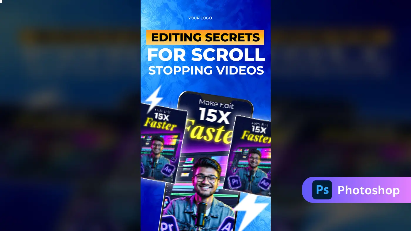 Video Editing Secrets Thumbnail Template