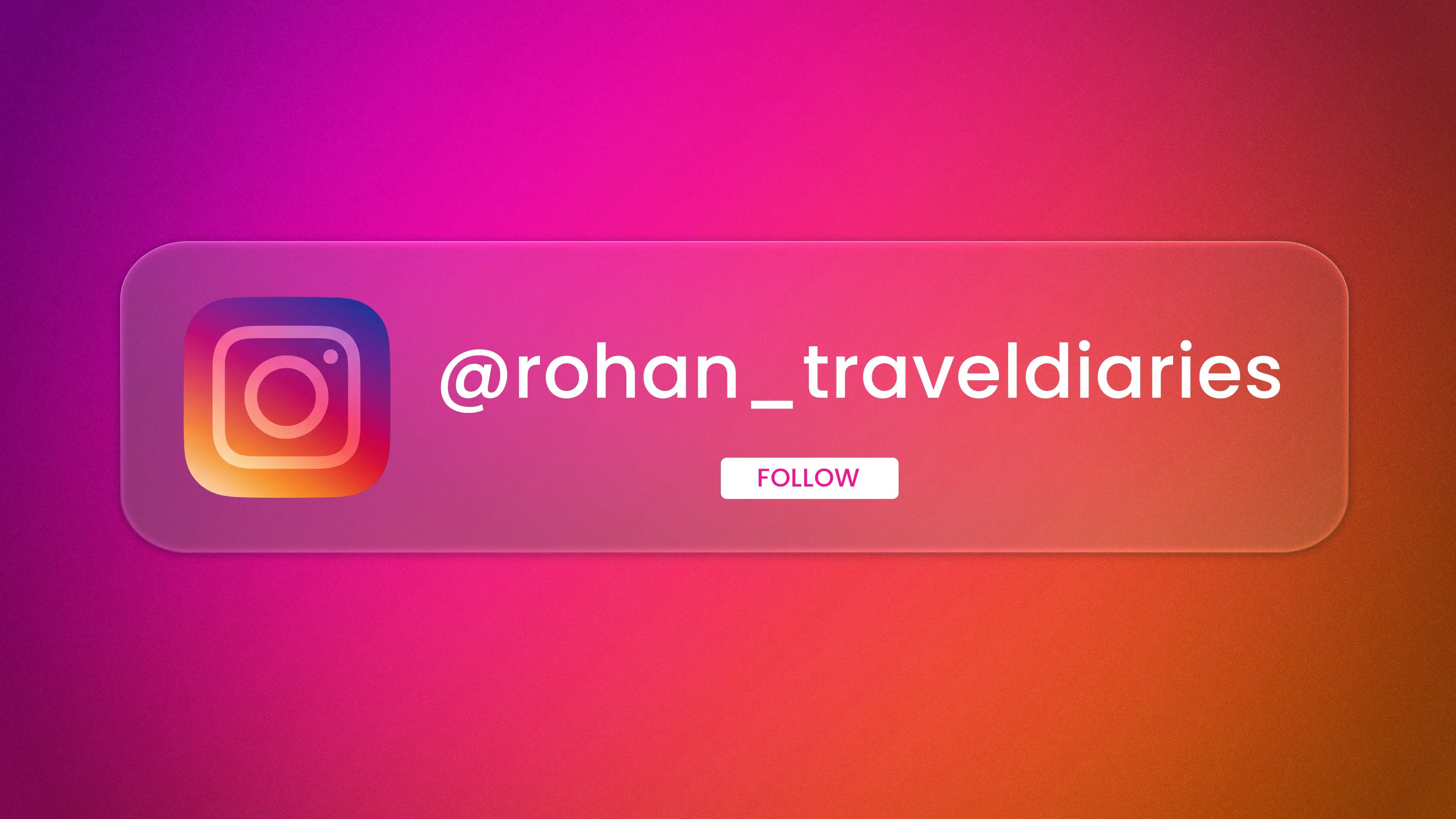 Instagram Follow Glassmorphism Template