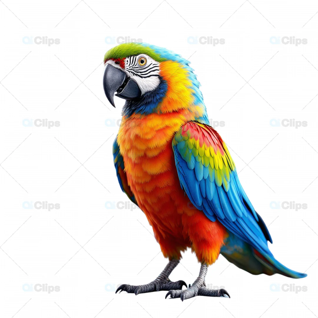 Vibrant Macaw Parrot 3D Model