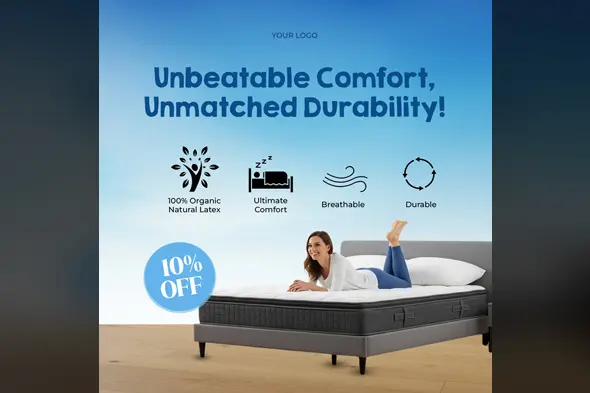 Premium Mattress Ad Social Media Template