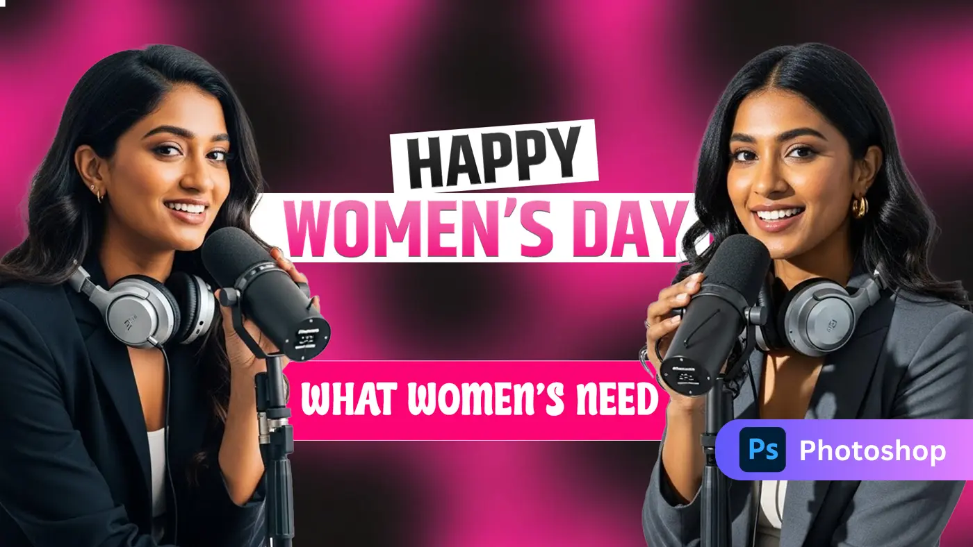 Women's Day Podcast Thumbnail Template