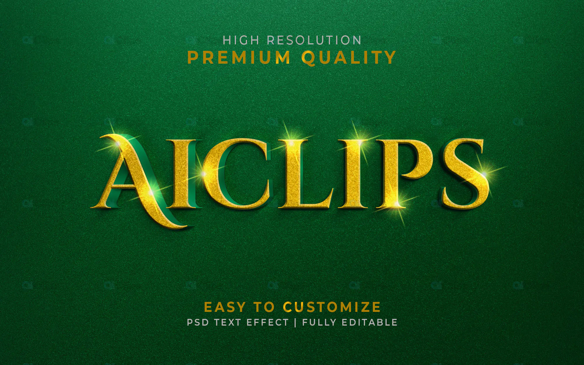 Elegant Gold Text Effects PSD