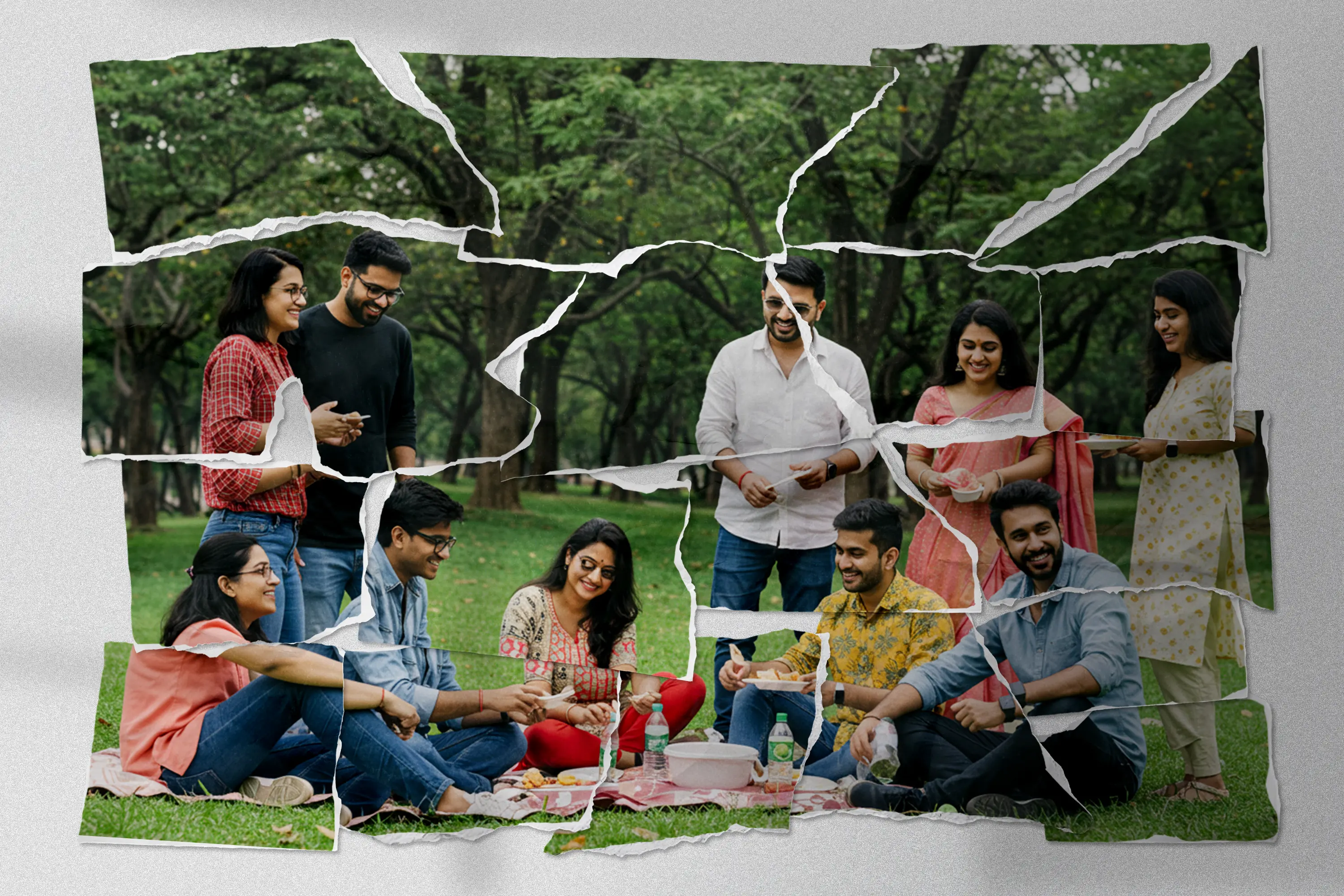 Ripped Paper Picnic Effect