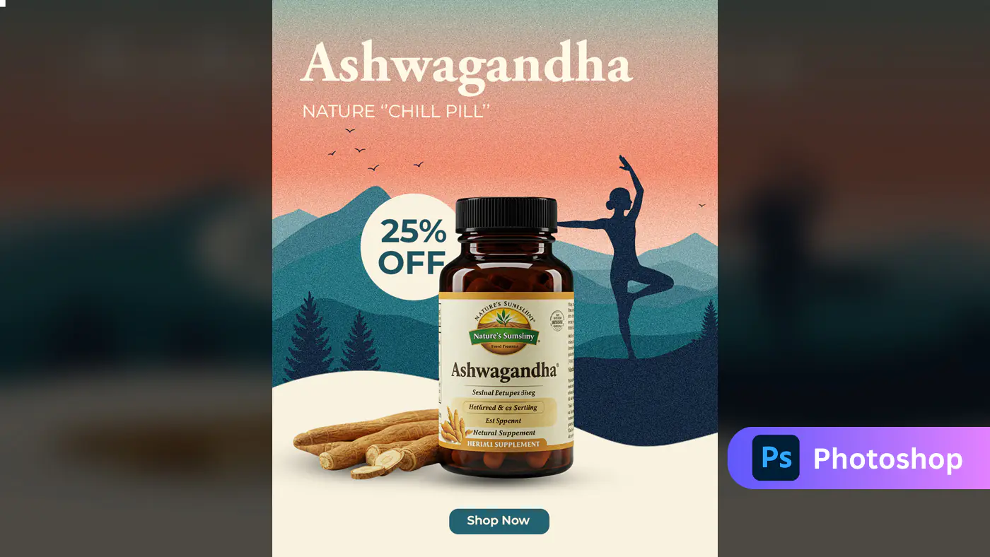 Ashwagandha Supplement Promotion Template