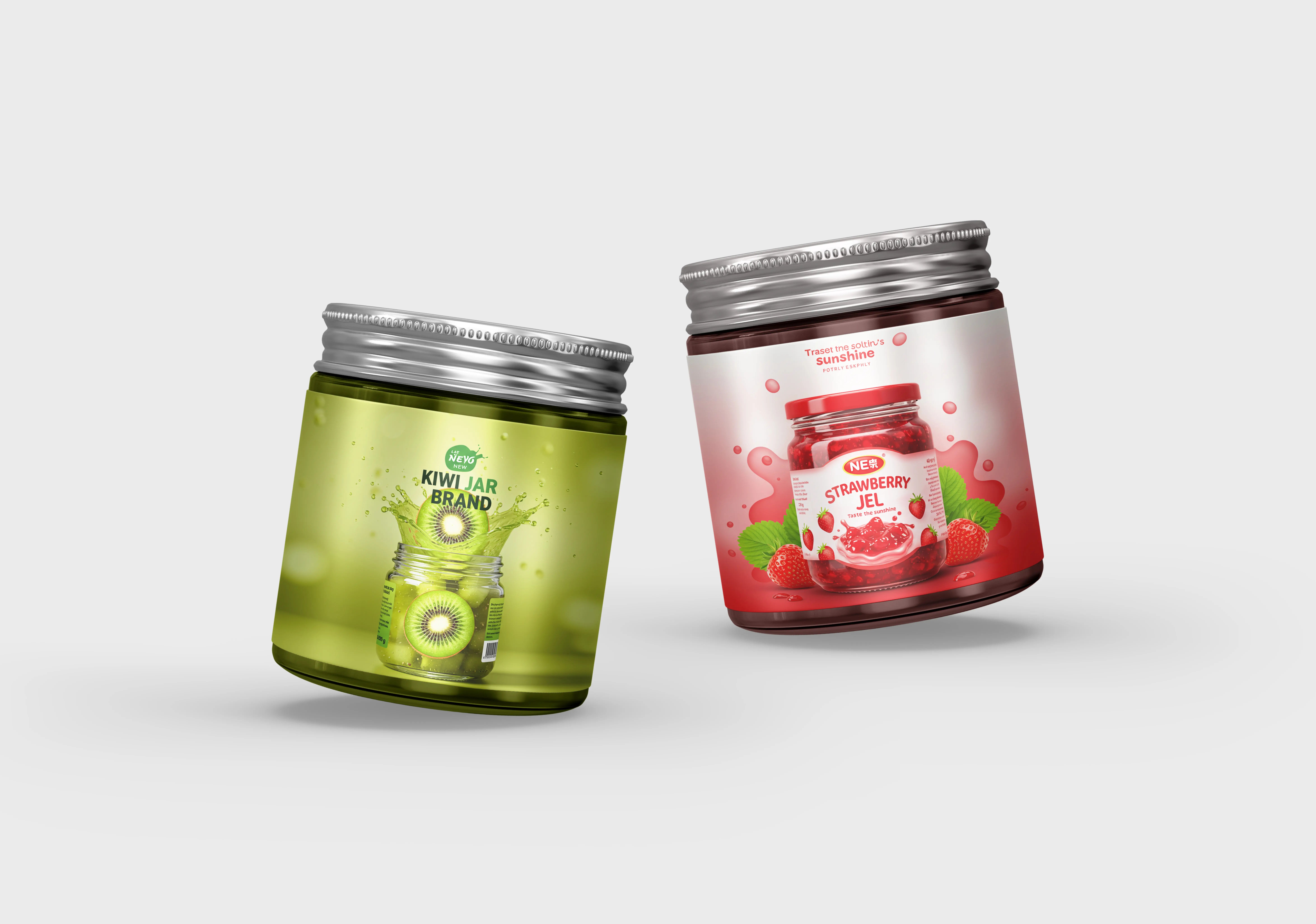 Organic Jam Jar Branding Mockup