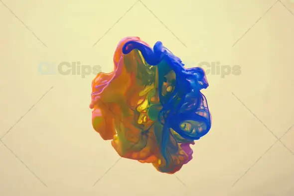 Vibrant Ink Swirling in Water - Abstract Fluid Art