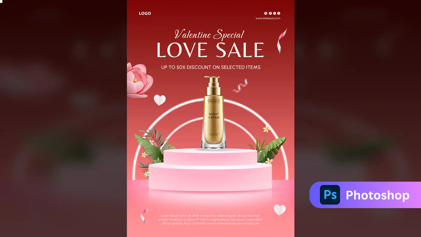 Valentine's Day Beauty Sale Template