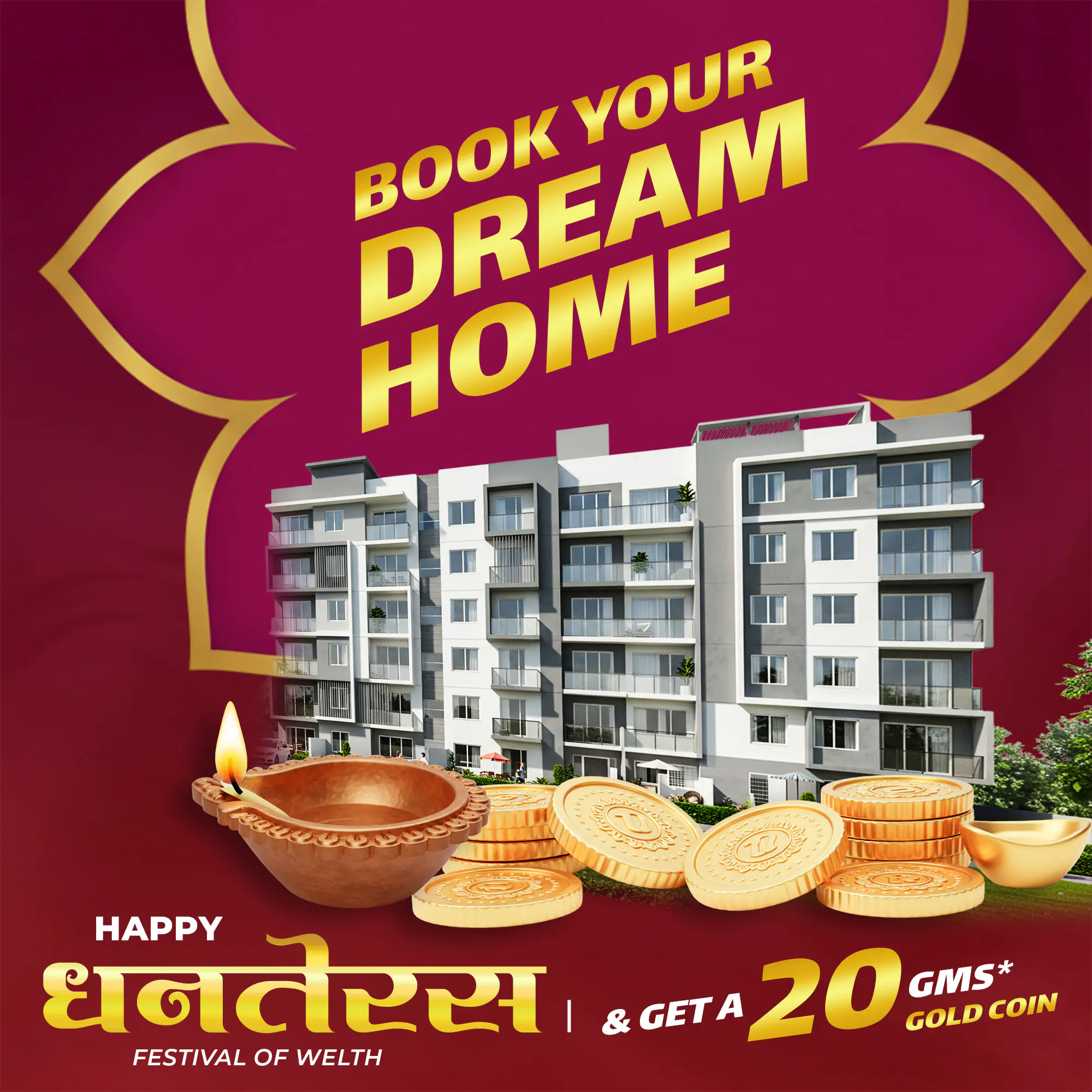 Dhanteras Real Estate Promotional Design