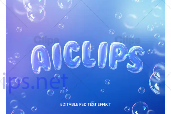 Bubble Text Effect PSD