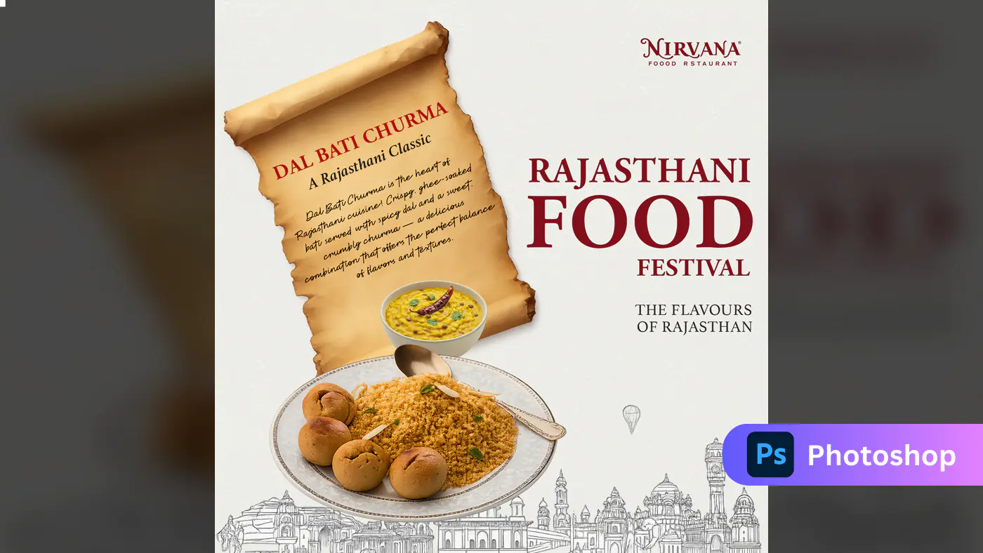 Rajasthani Food Festival Poster