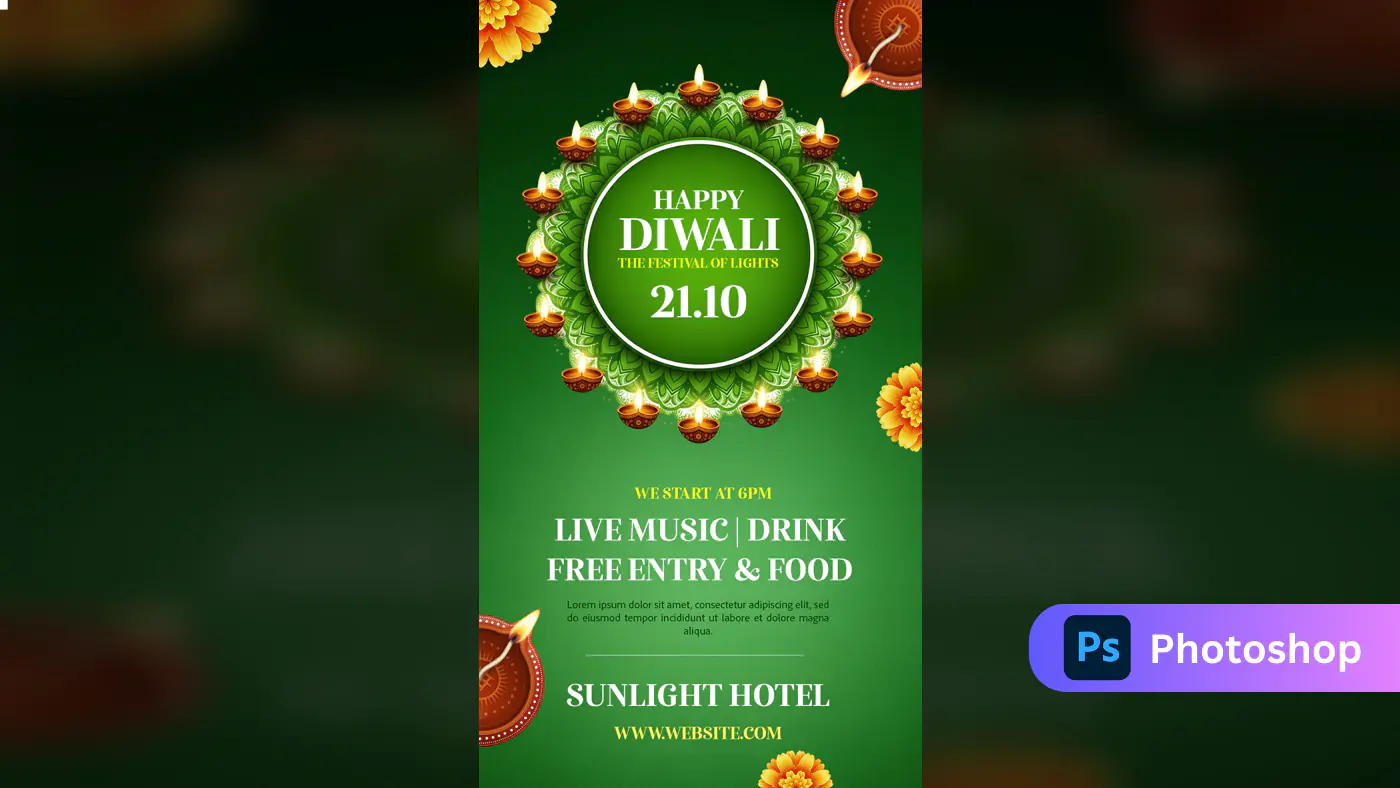 Diwali Celebration Event Flyer Template