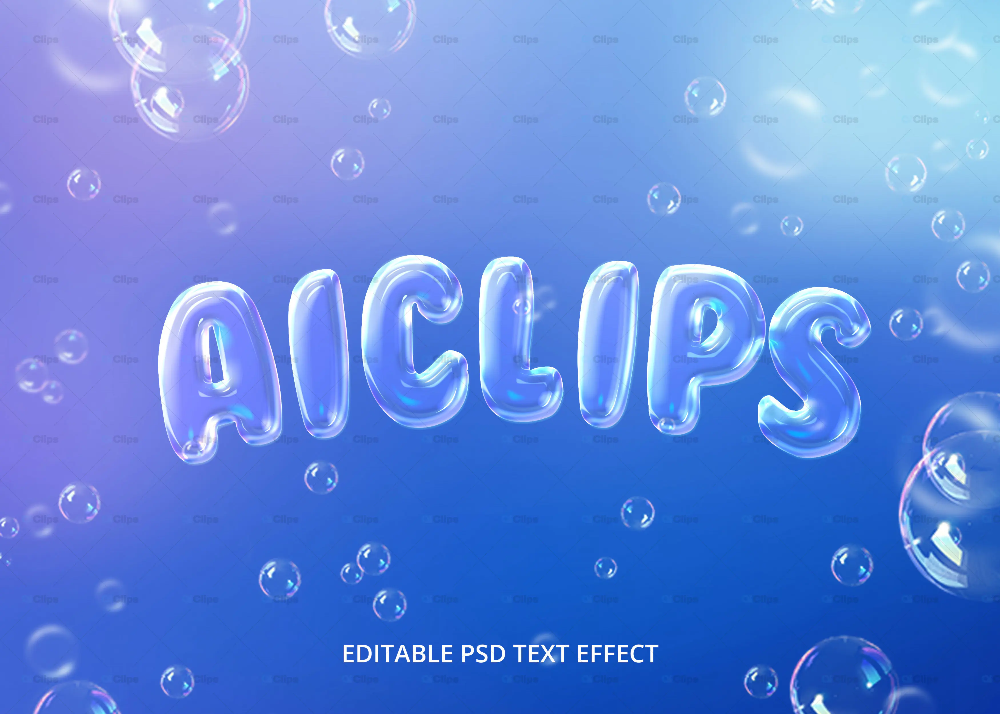 Bubble Text Effect PSD