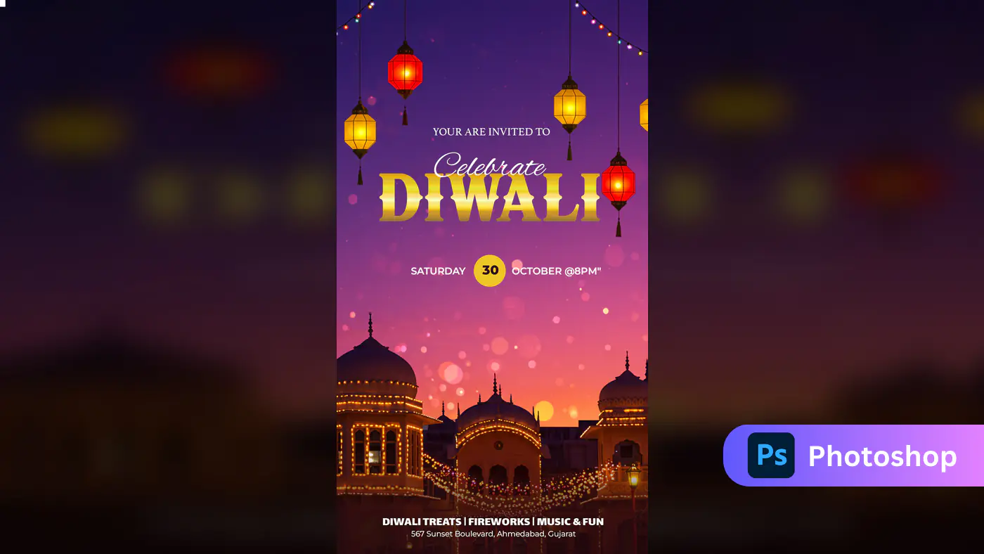 Diwali Celebration Invitation Template