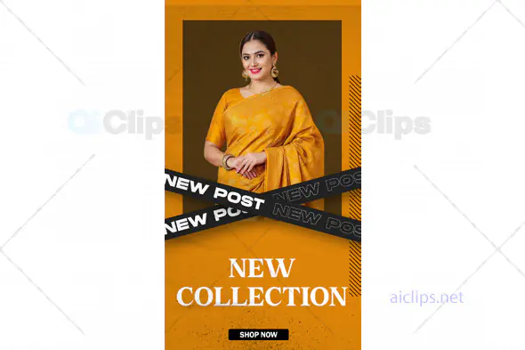 Ethnic Wear New Collection Banner PSD Template
