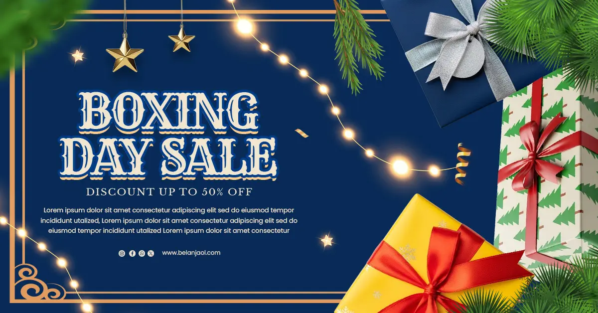Boxing Day Sale Promotion Banner Template