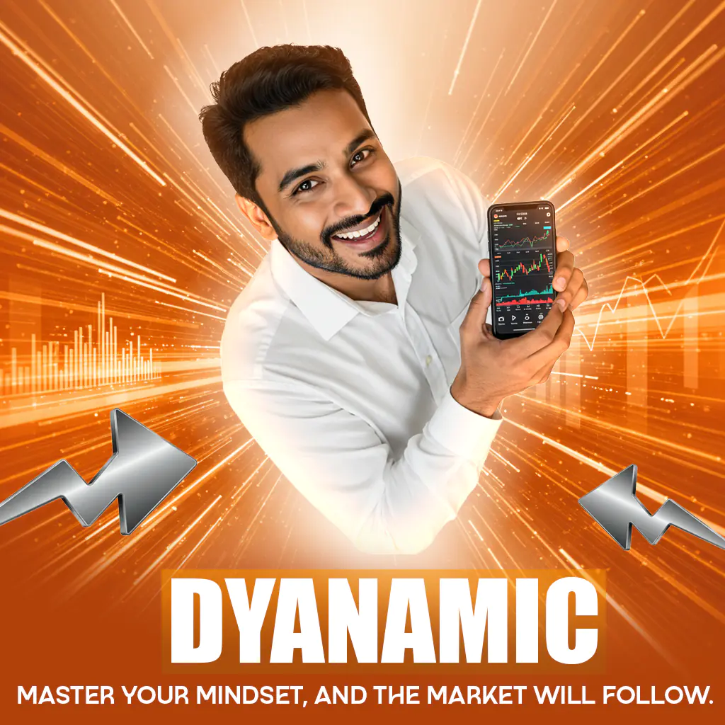 Dynamic Trader Mindset Banner PSD Template