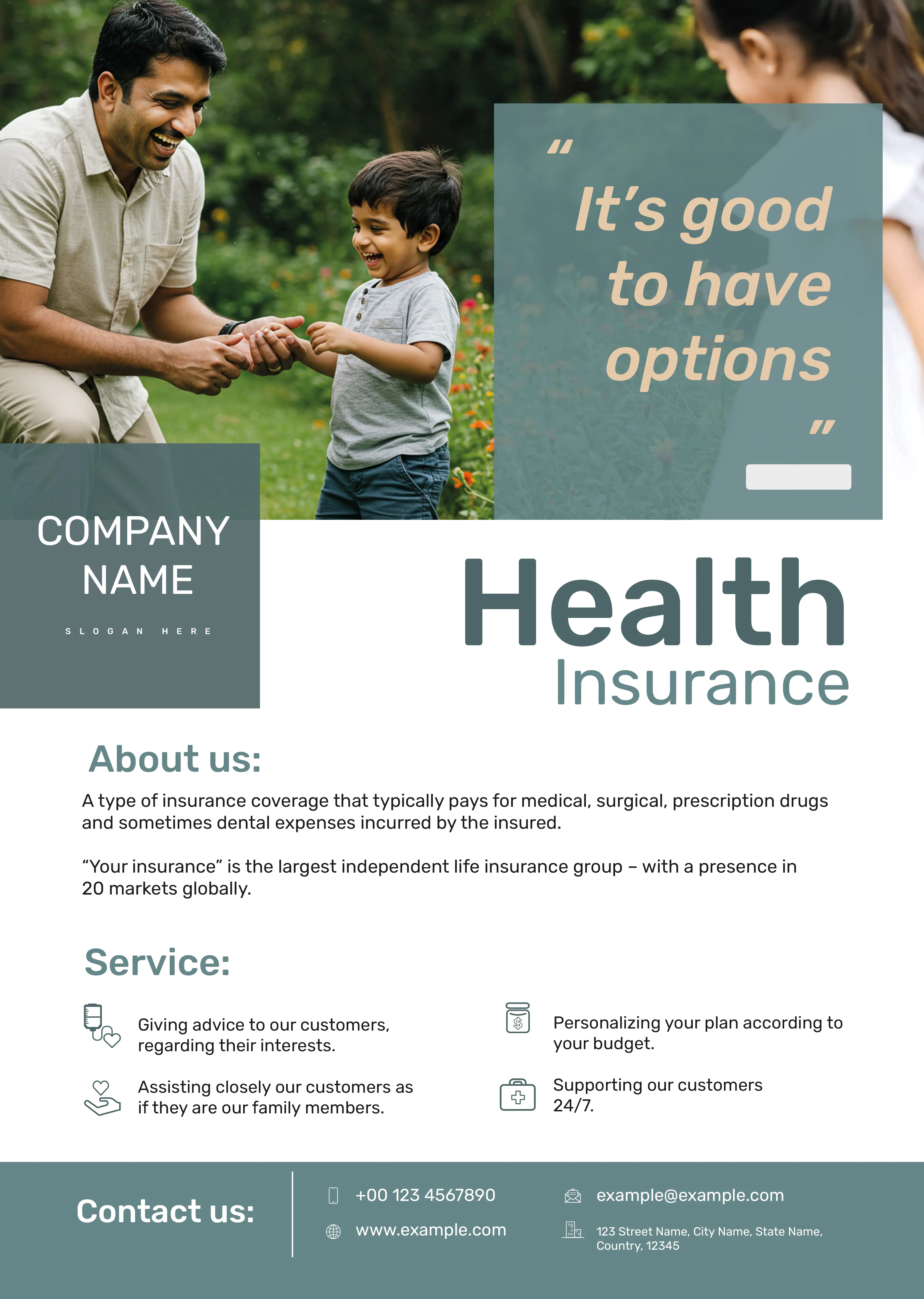 Health Insurance Company Promotional Template