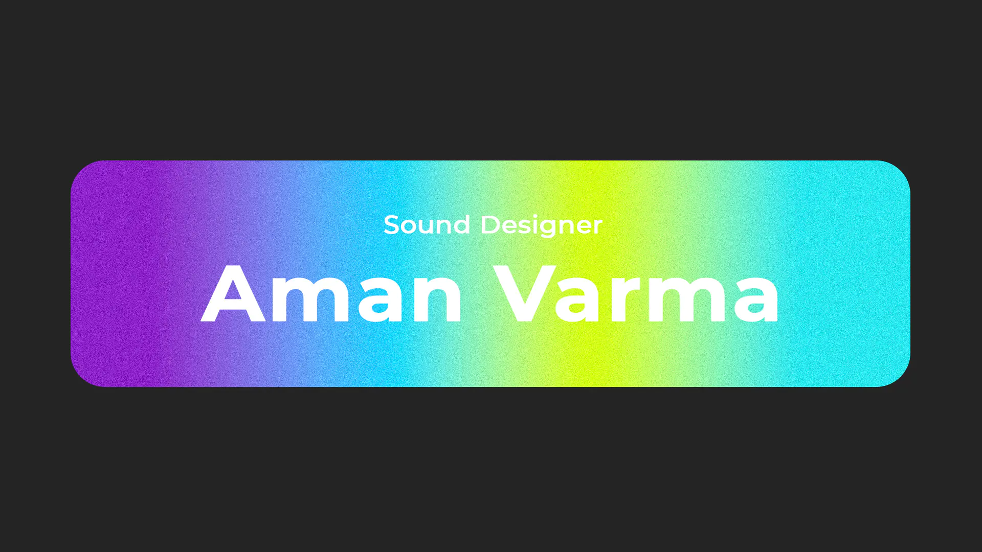 Modern and Vibrant Sound Designer Gradient Text Template