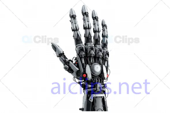 High-Tech 3D Robotic Hand Model with Mechanical Details