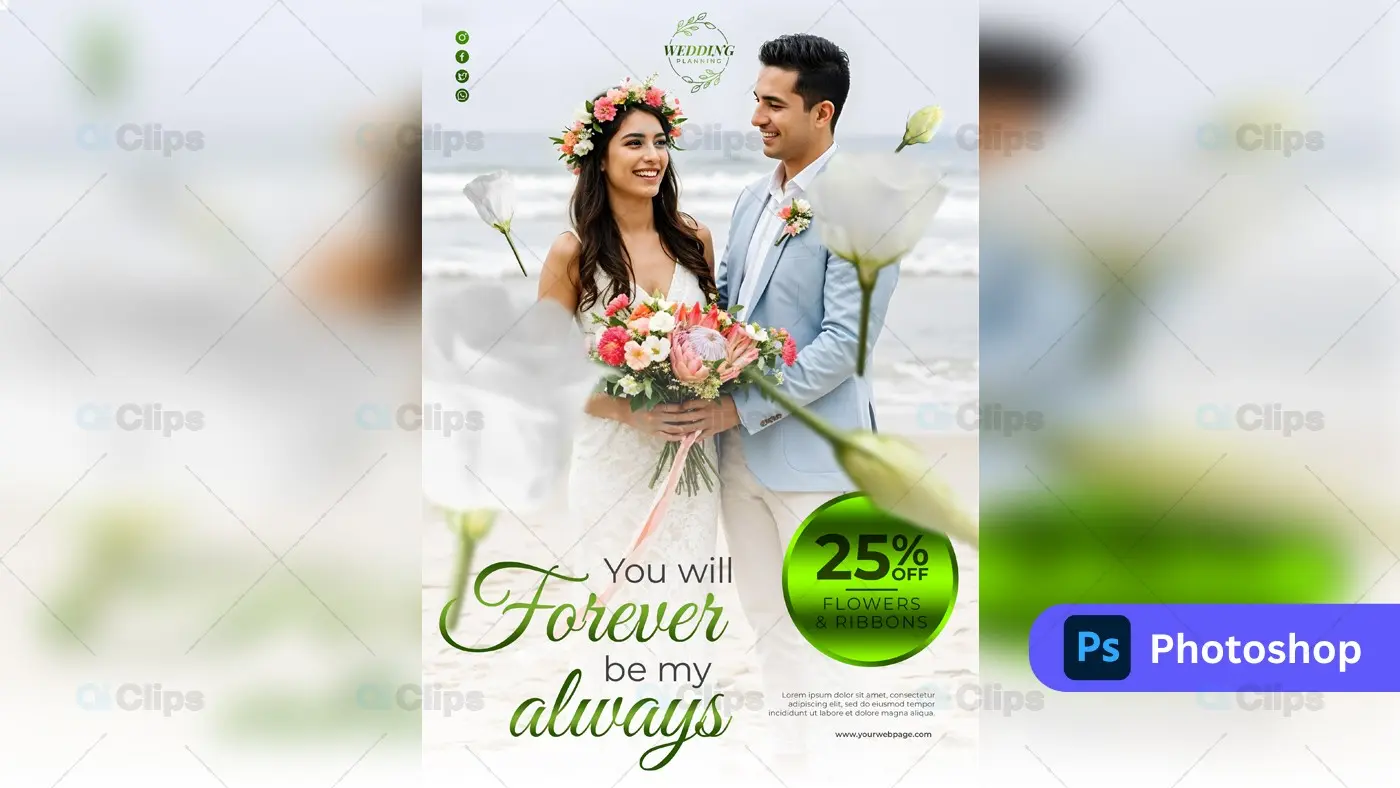Wedding Planning Promotional PSD Template