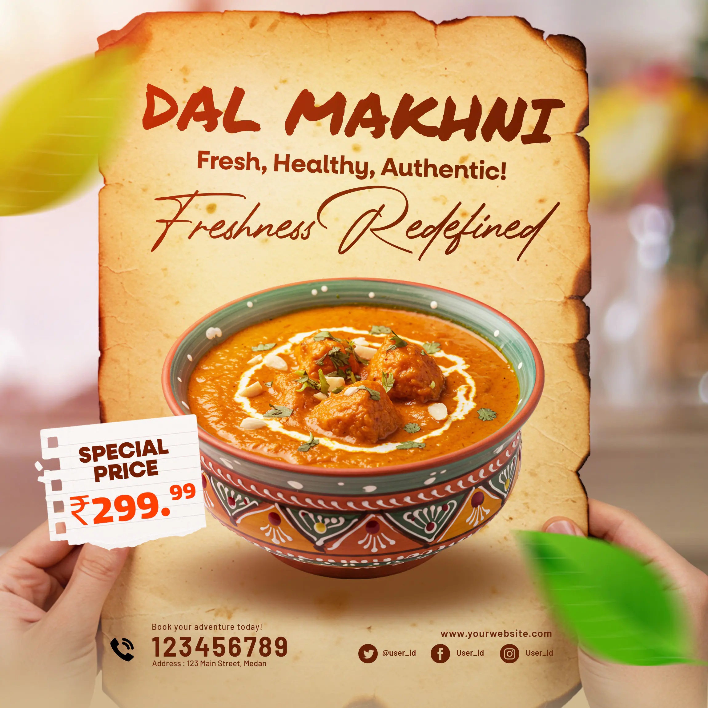 Indian Cuisine Promotion Template
