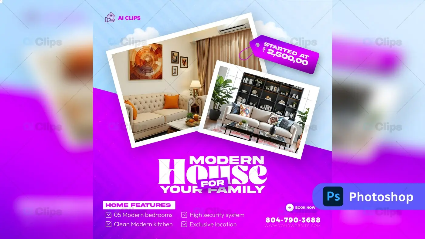 Modern House Promotion PSD