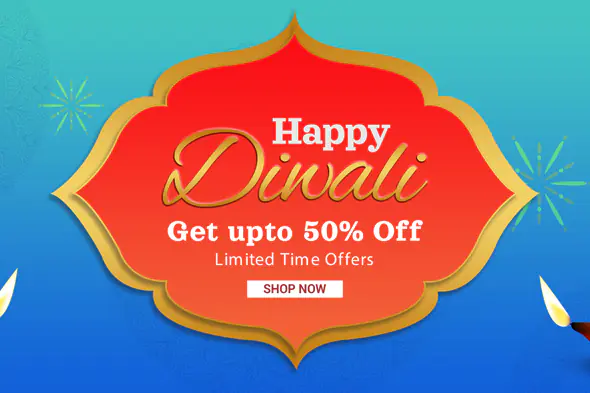 Diwali Sale Banner with Festive Elements