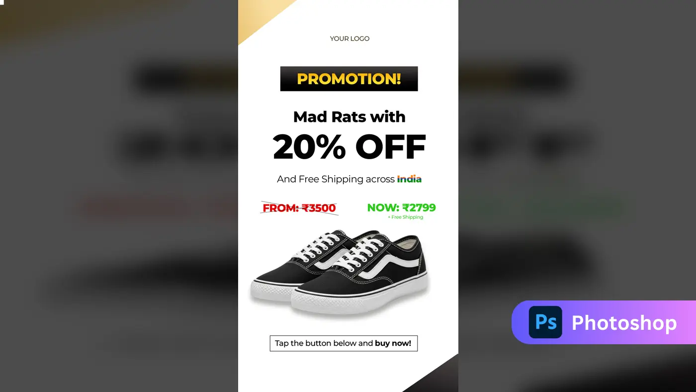 Modern Footwear Sale Story Template