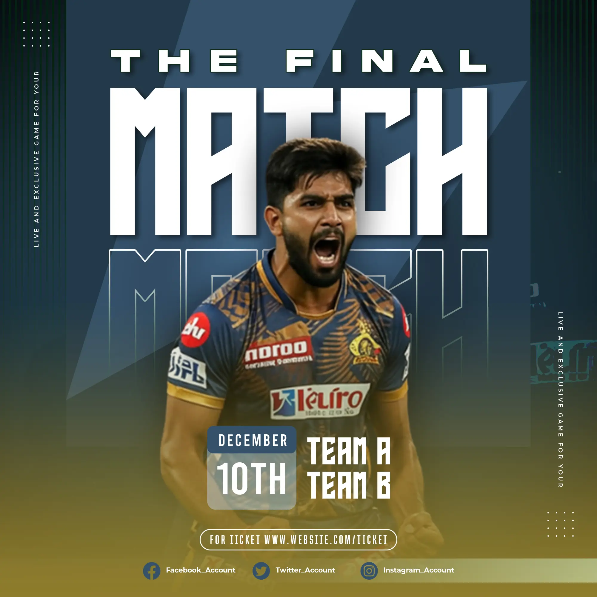 Cricket Final Match Sports Event Promotional Template