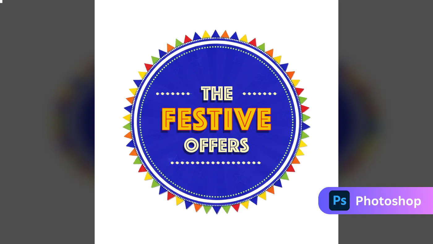 Colorful Festive Offer Badge Template