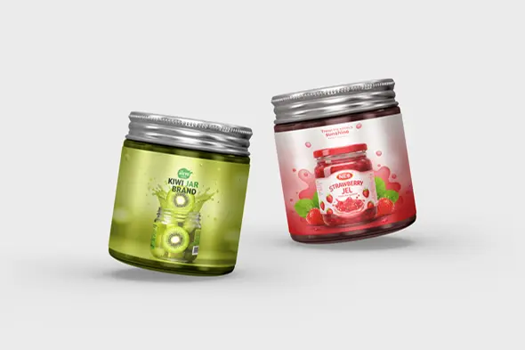 Organic Jam Jar Branding Mockup