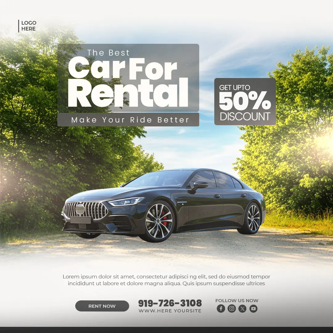 Premium Car Rental Promotion Template
