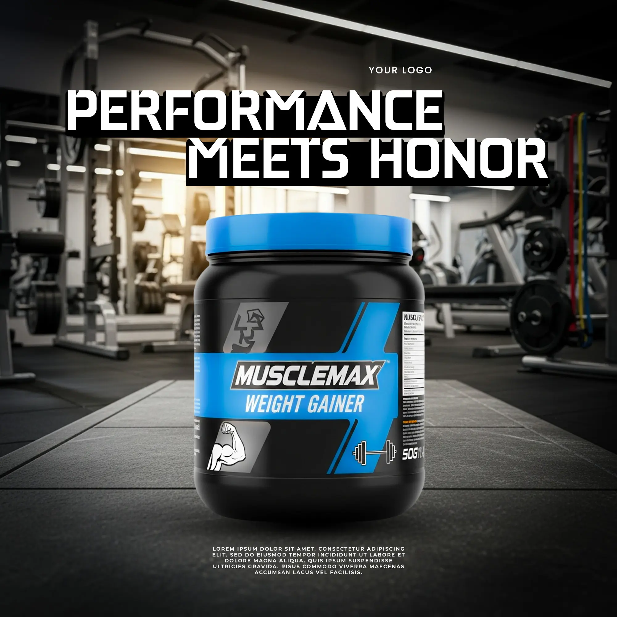 Fitness Supplement Advertisement Template