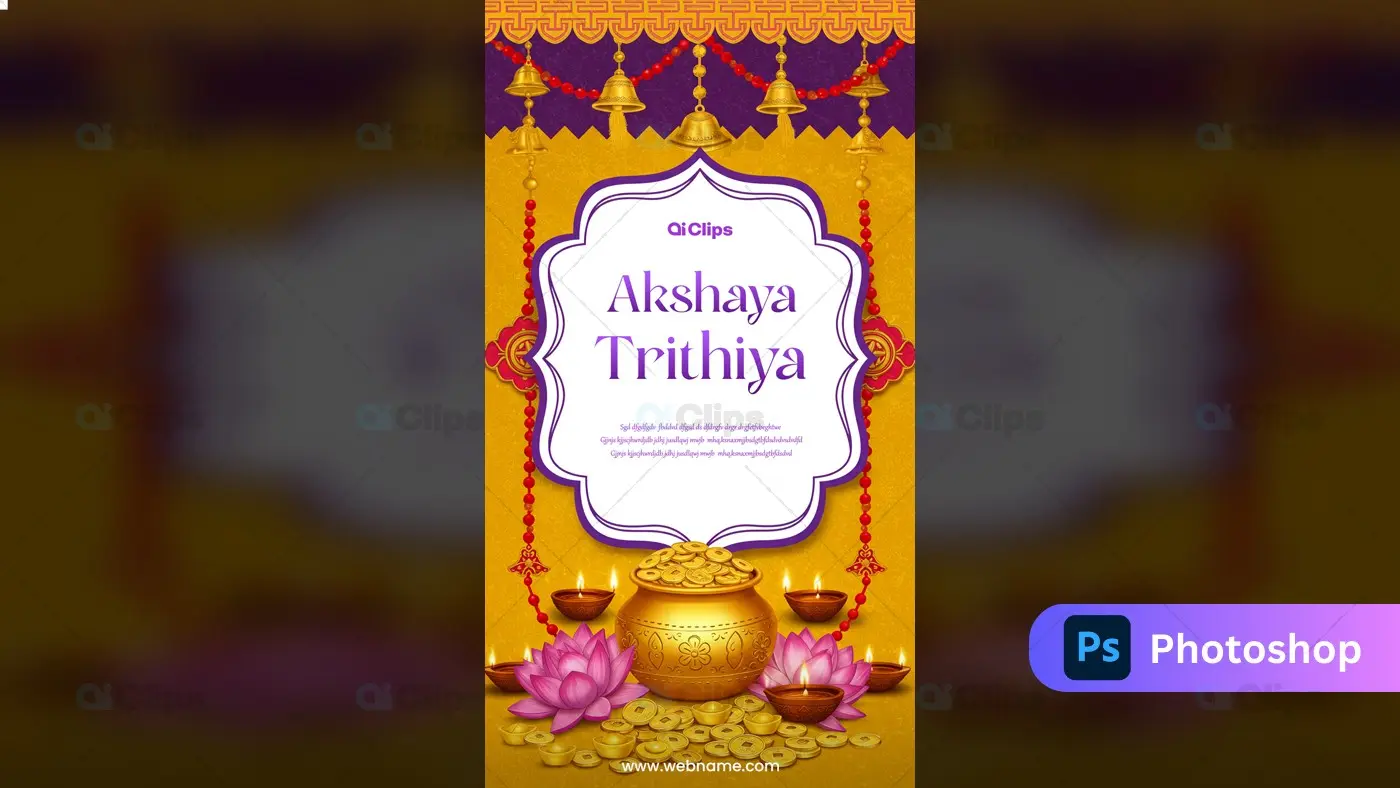 Akshaya Tritiya Celebration Flyer PSD Template