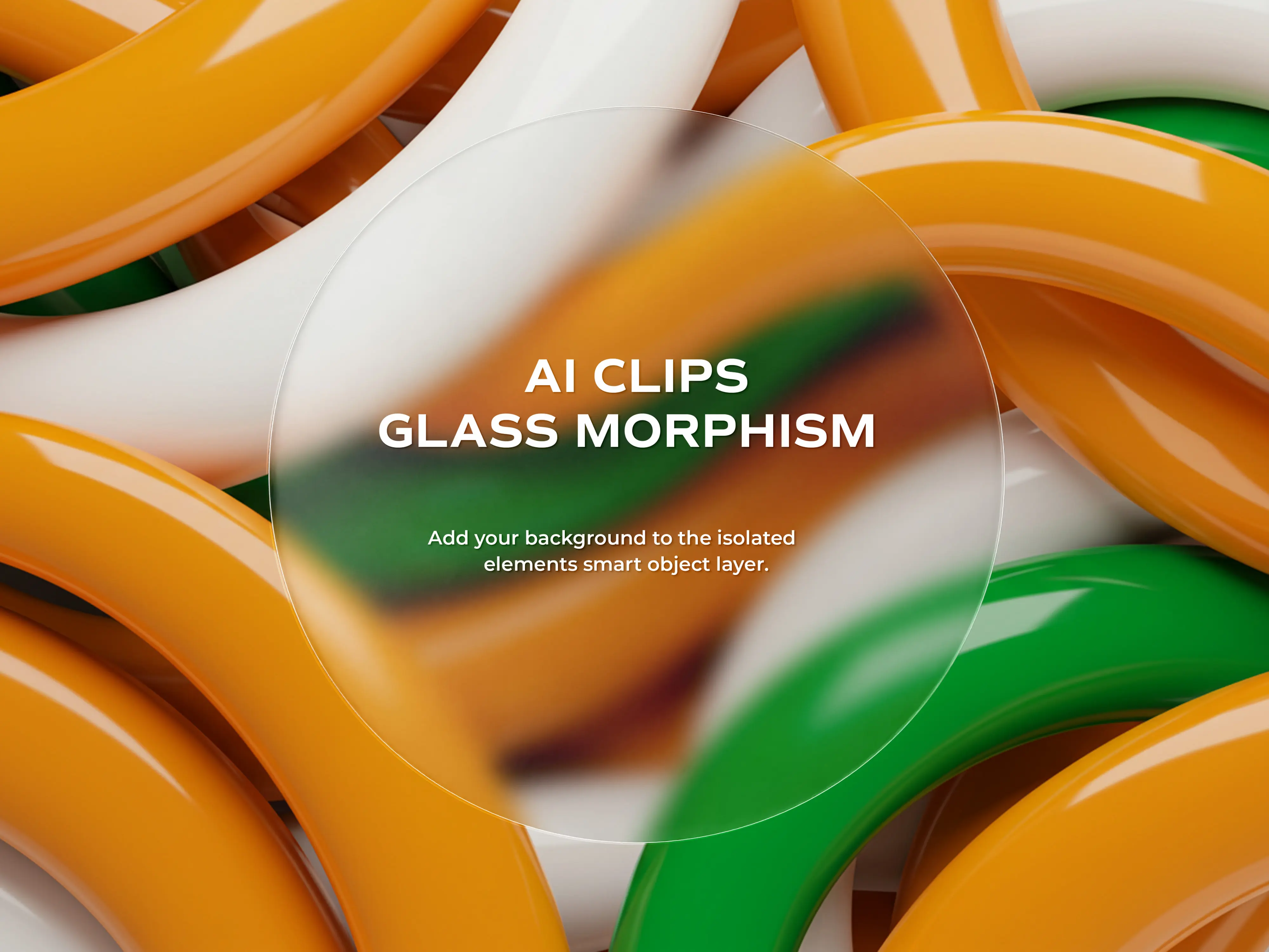Circular Glass Morphism on Tricolor Wave Loops