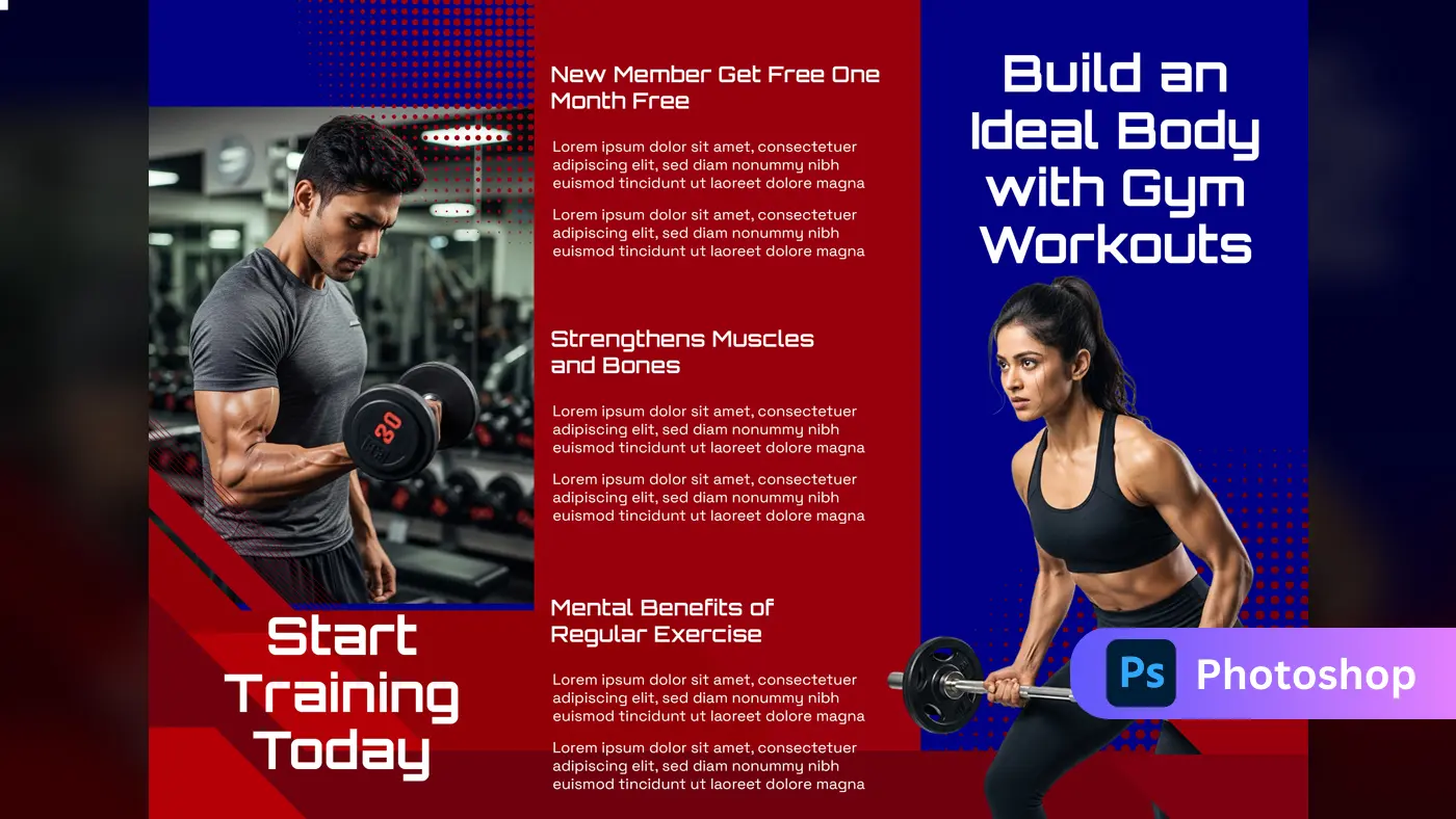 Modern Fitness Gym Promotional Template
