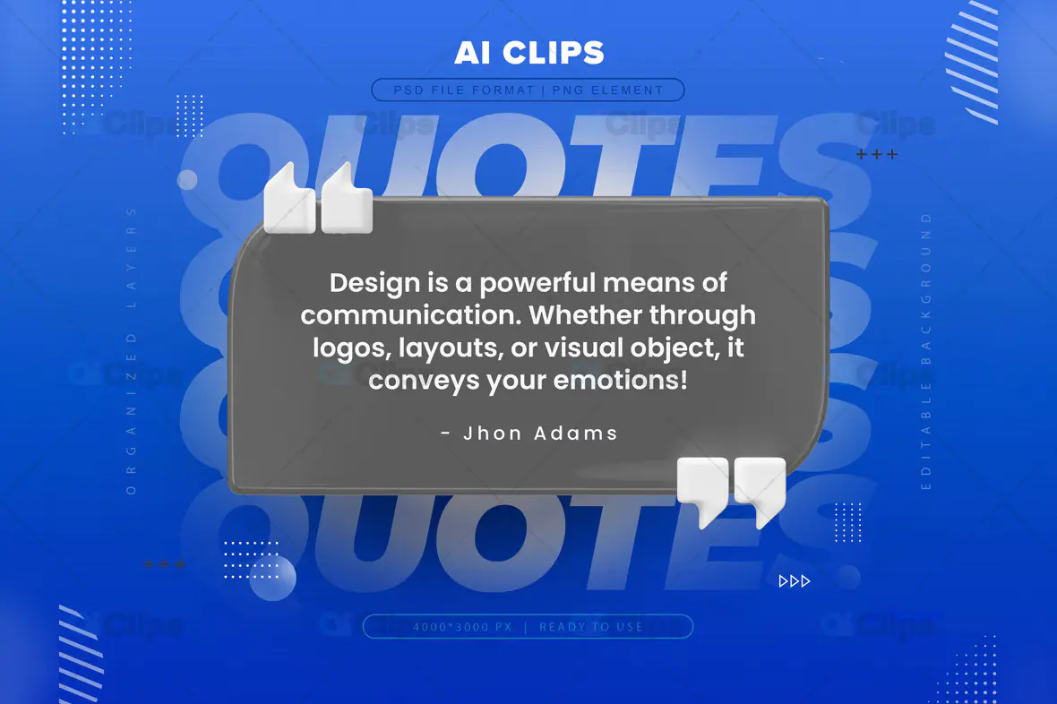 Inspirational Business Quote PSD Template