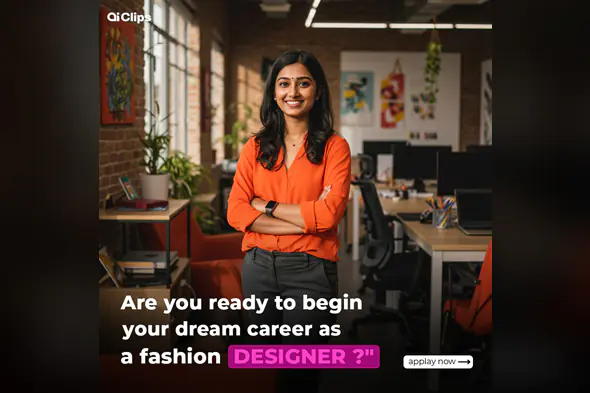 Enhanced Fashion Design Career Promotion Template