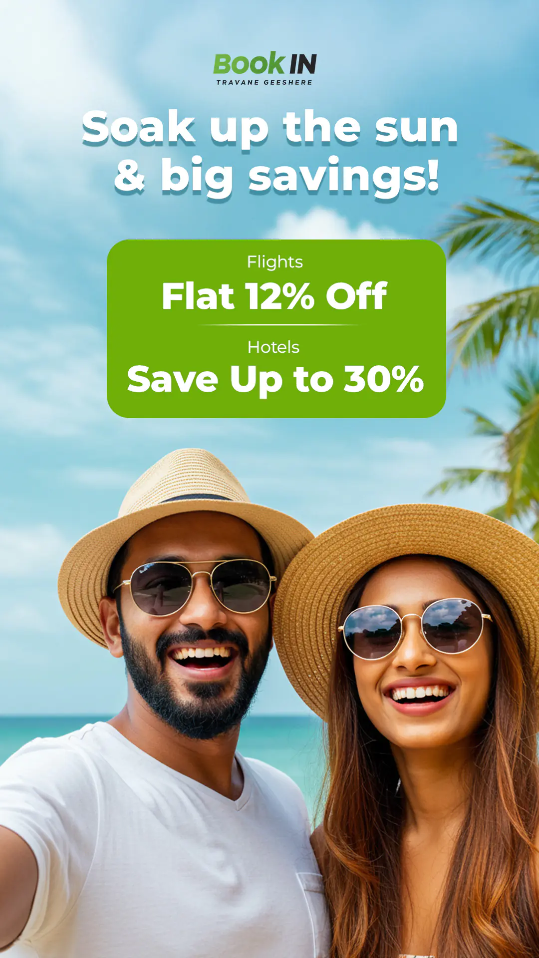 Summer Travel Discount Banner Template