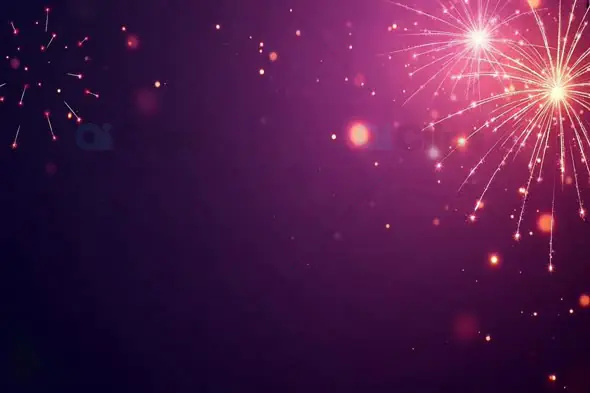 Pink and Orange Fireworks Celebration Background