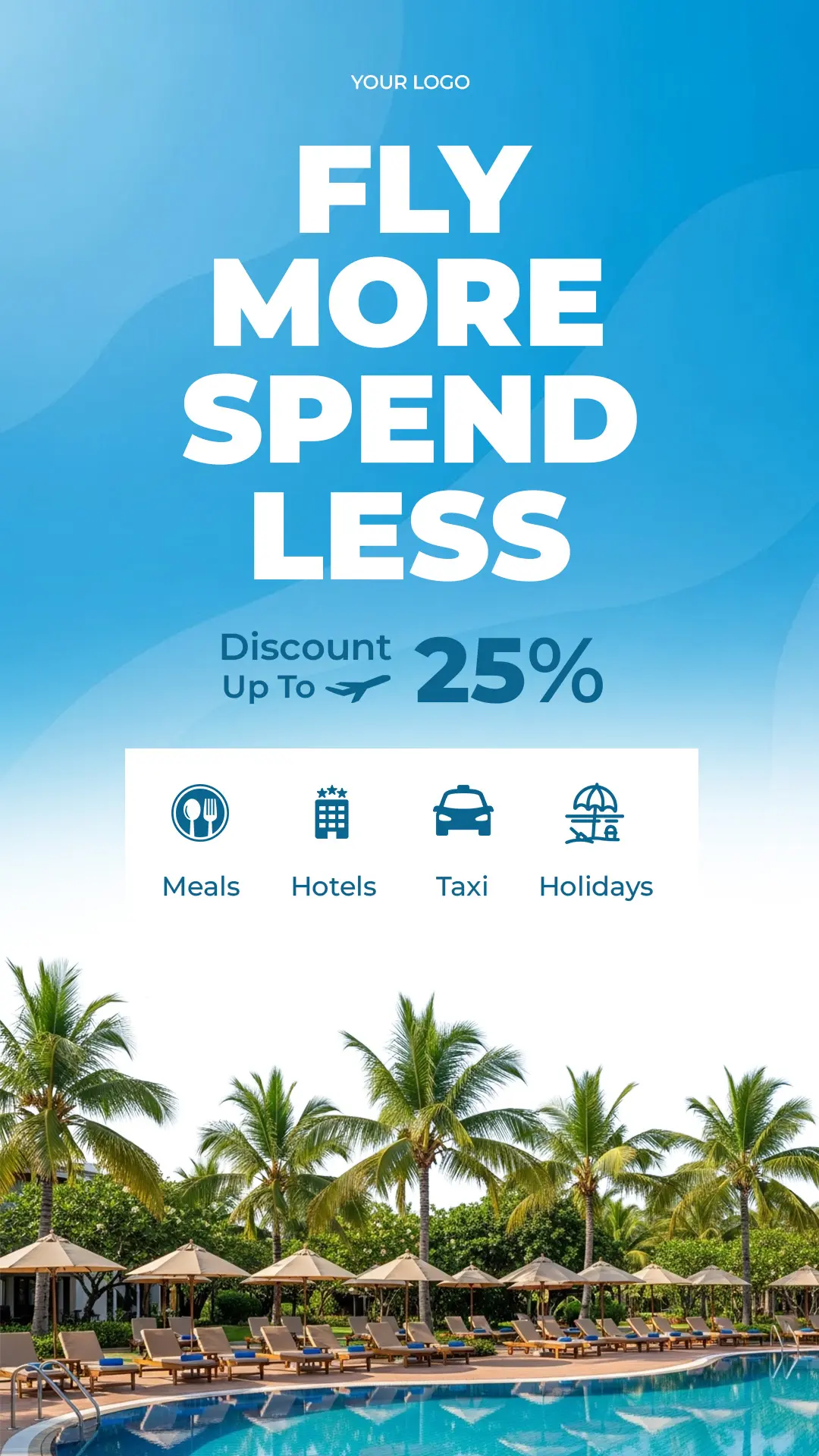 Tropical Resort Vacation Offer Template