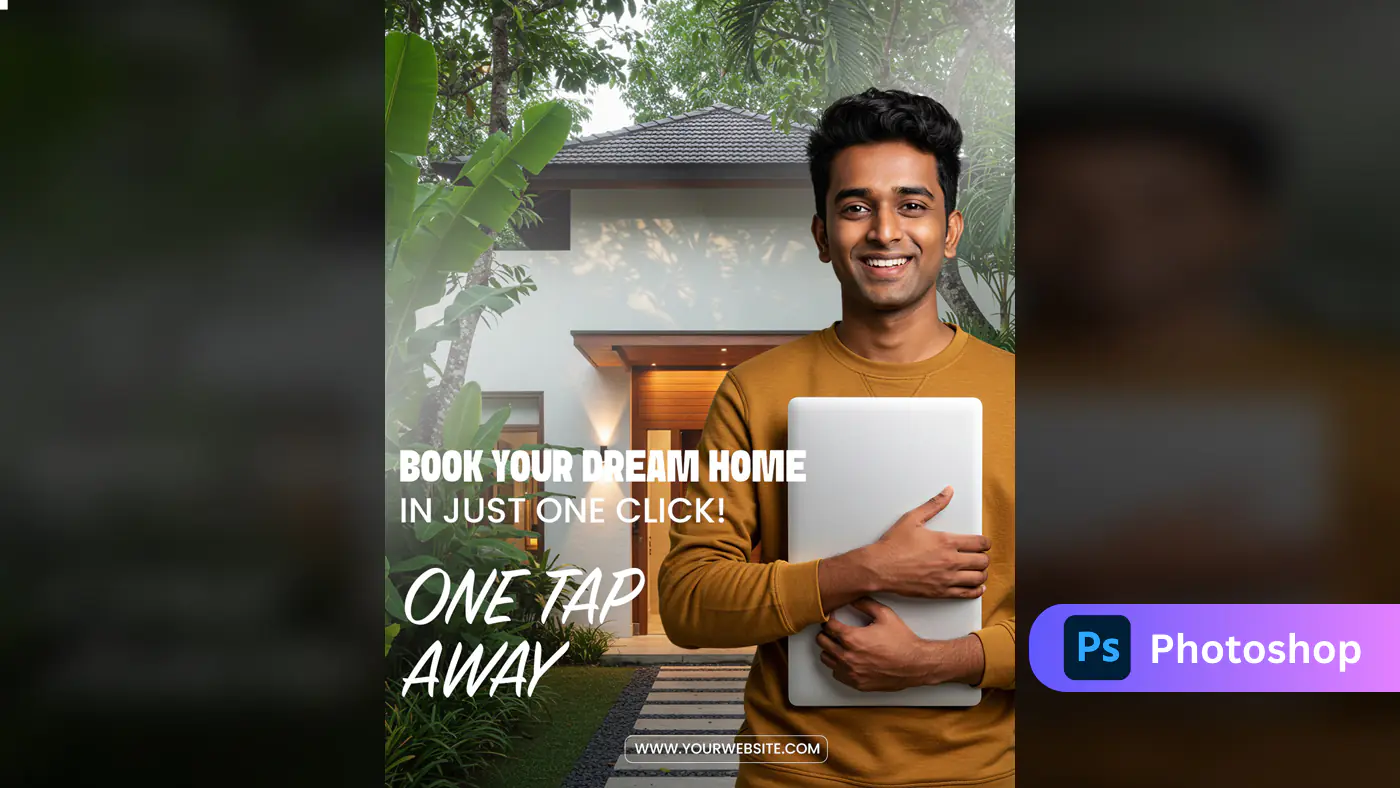 One-Click Dream Home Booking Ad