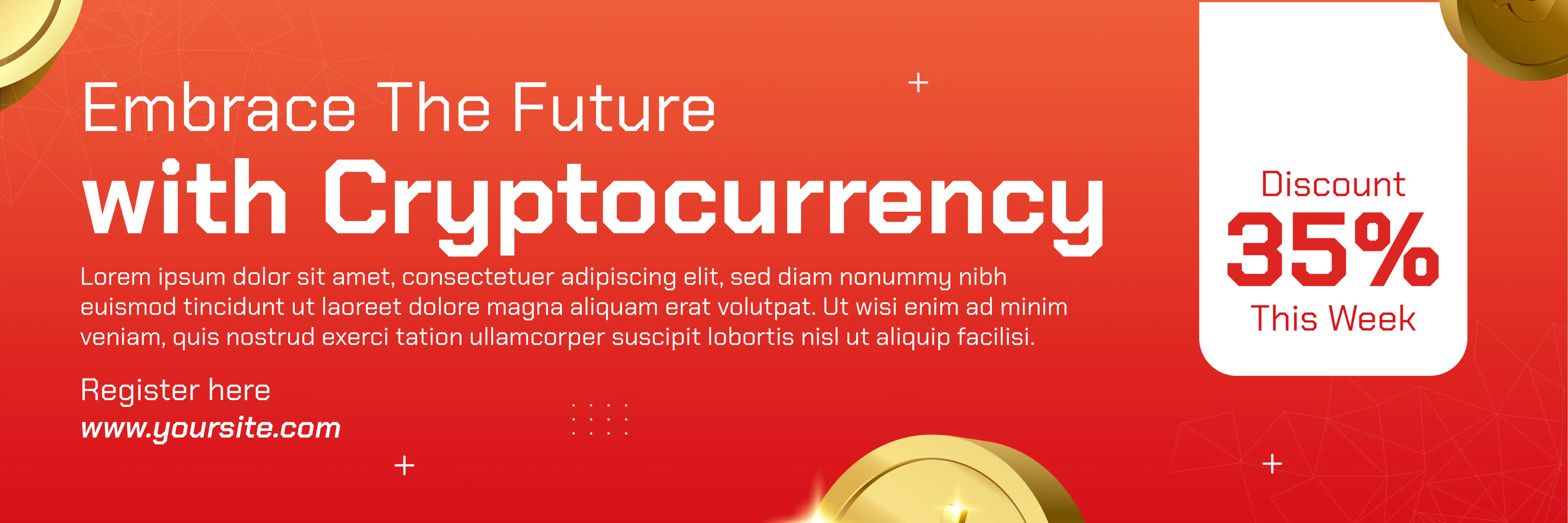 Cryptocurrency Promotion Banner Template