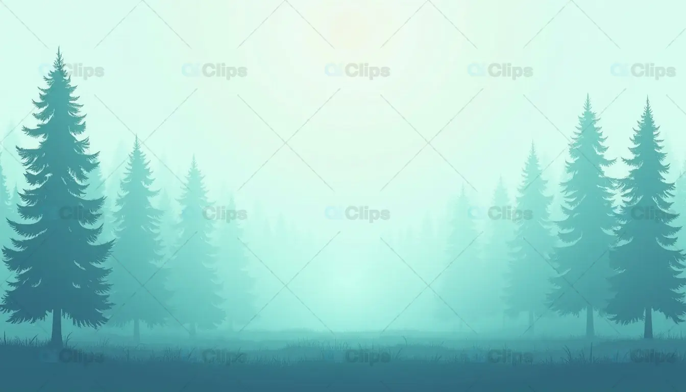 Misty Forest Pine Landscape