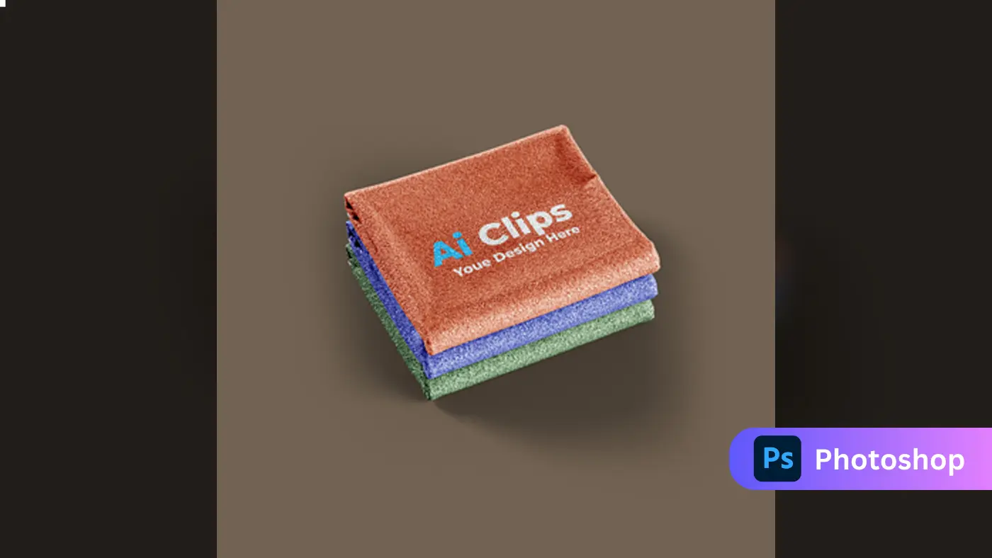 Stacked Colorful Fabric Mockup