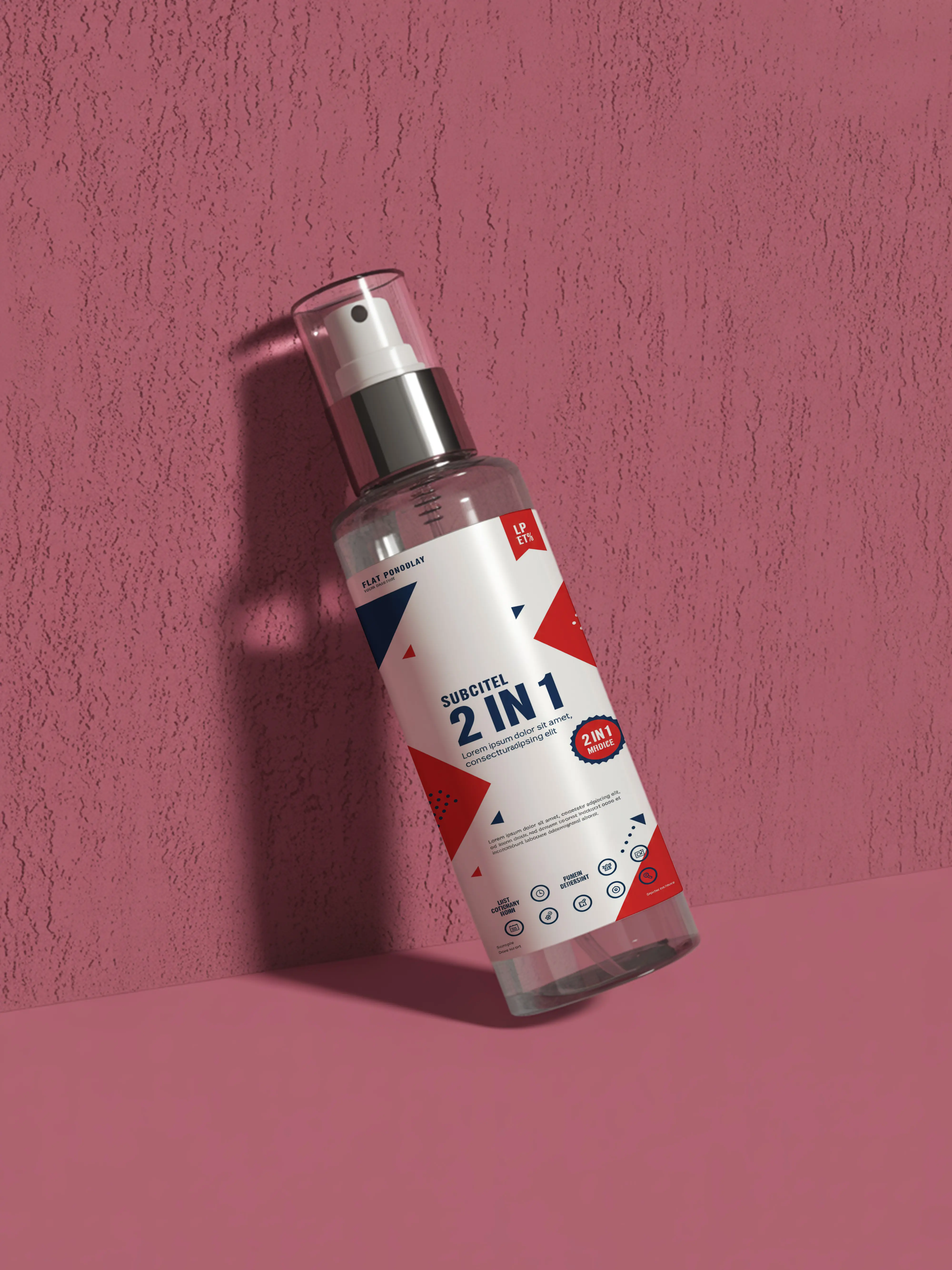 Versatile 2-in-1 Cosmetic Bottle Mockup