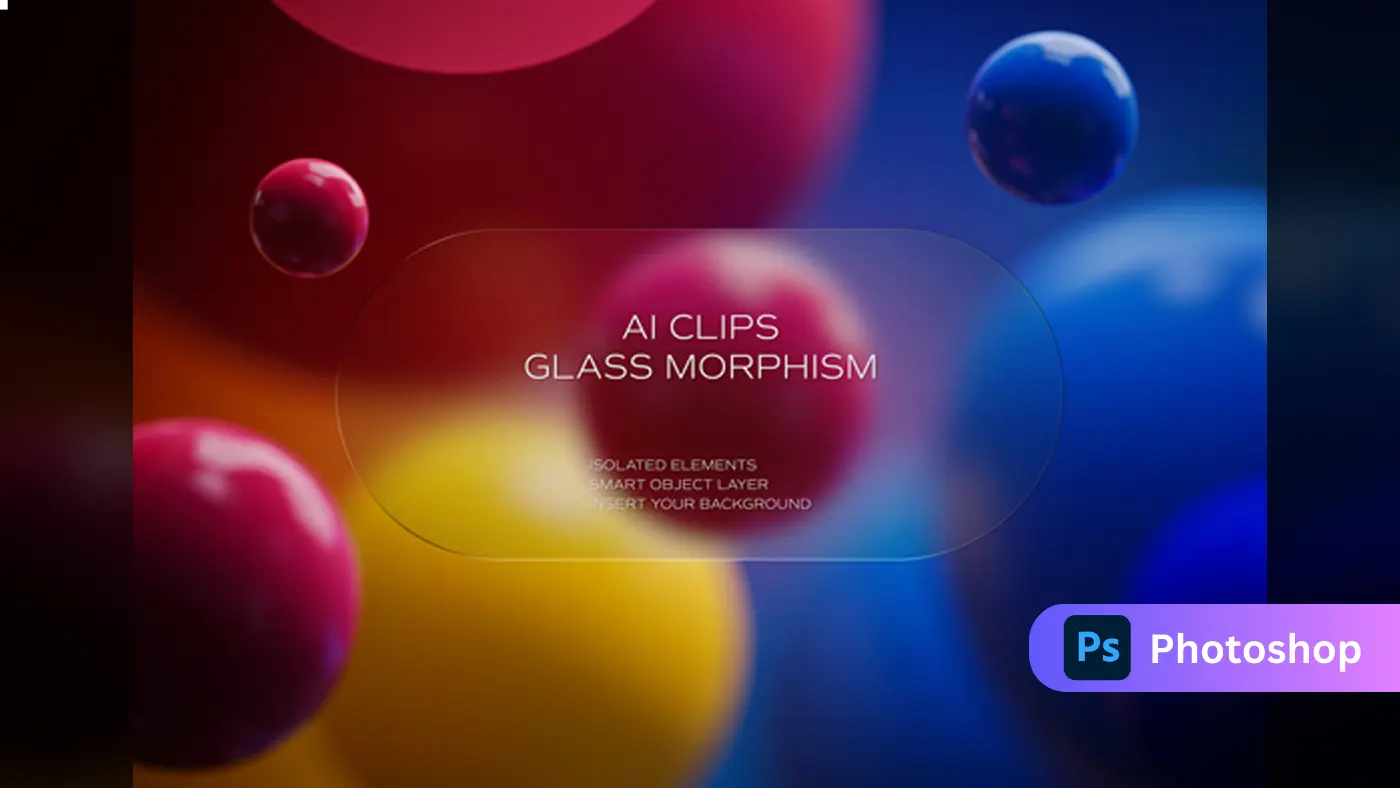Glass Morphism Bubble Mockup